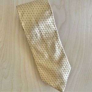 Brioni Italian gold simple print tie